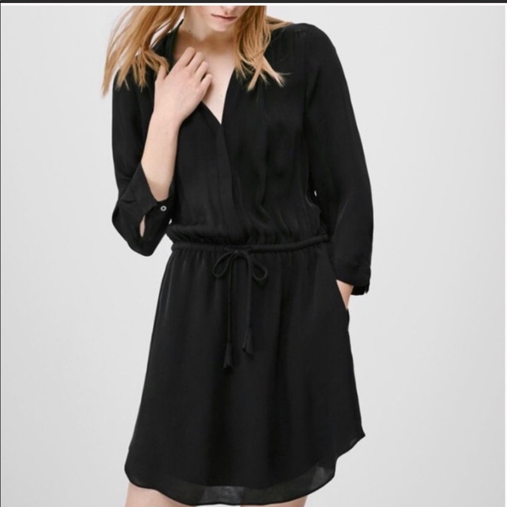 Aritzia Babaton Silk Black Dress